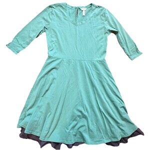 Matilda Jane Joanna Gaines Womens Green Pastures Fit And Flare Dress L